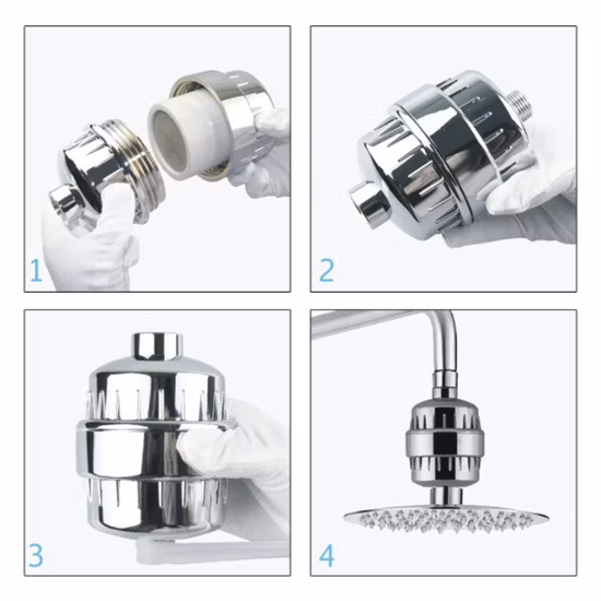 15-ступенчатый фильтр для душа с угольным Kdf для жесткой воды